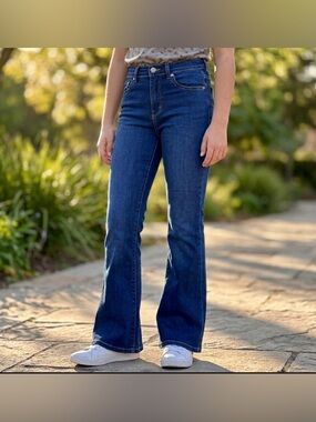Levi's Indigo Flare Jeans - High Rise Wide Leg